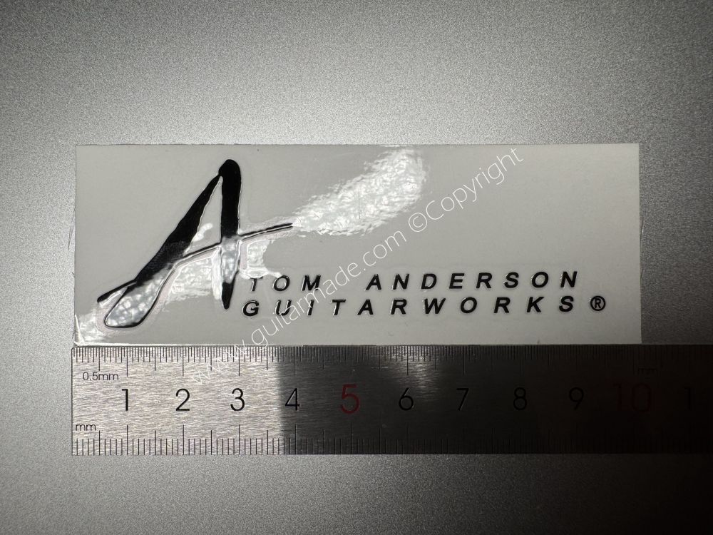 SHIP FROM CHINA !! BLACK TOM ANDERSON GUITARS Guitar VINLY UV Neck Headstock Decals Stickers