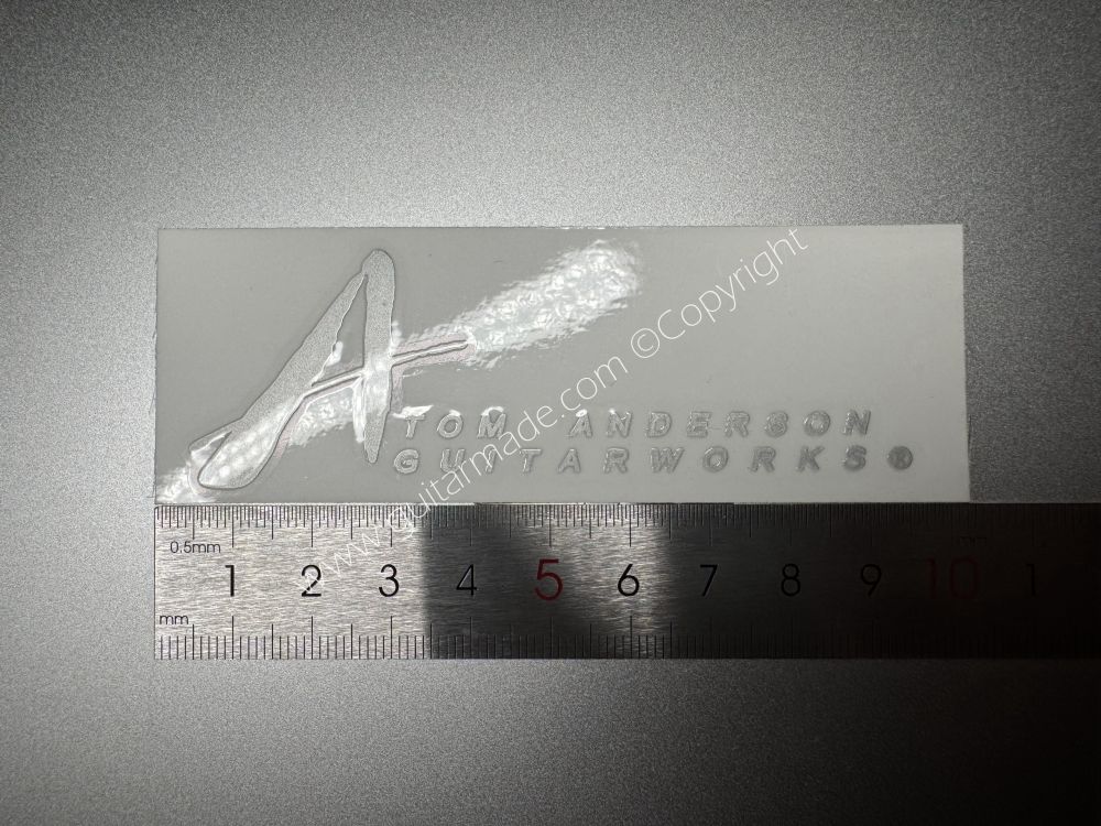 SHIP FROM CHINA !! SILVER TOM ANDERSON GUITARS Guitar VINLY UV Neck Headstock Decals Stickers