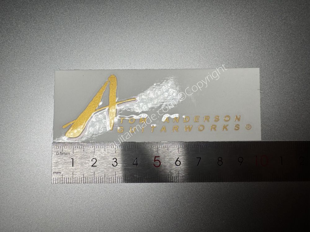 SHIP FROM CHINA !! GOLDEN TOM ANDERSON GUITARS Guitar VINLY UV Neck Headstock Decals Stickers