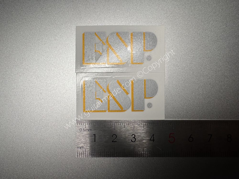 SHIP FROM CHINA !! SILVER+GOLD ESP GUITARS Guitar Waterslide Neck Headstock Decals Stickers