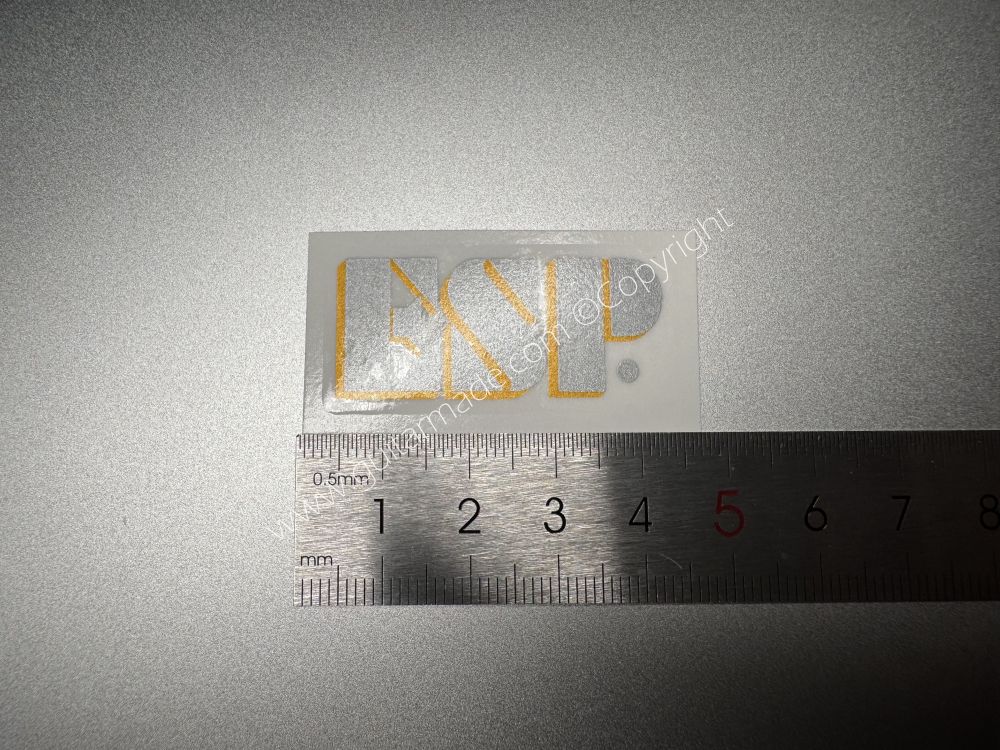 SHIP FROM CHINA !! SILVER+GOLD ESP GUITARS Guitar Waterslide Neck Headstock Decals Stickers