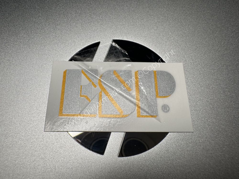 SHIP FROM CHINA !! SILVER+GOLD ESP GUITARS Guitar Waterslide Neck Headstock Decals Stickers
