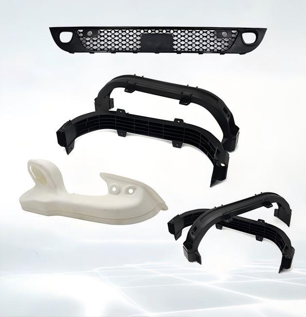 Various decorative items and components printed using FDM (Fused Deposition Modeling).