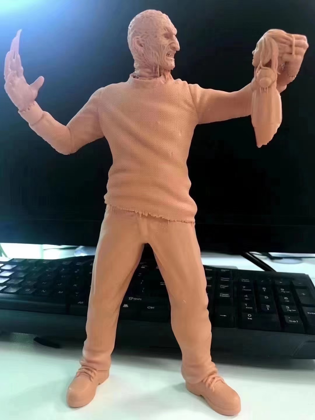 Red wax printing.