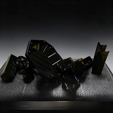 Printing of black resin components.