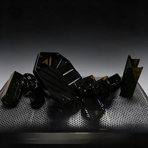 Printing of black resin components.