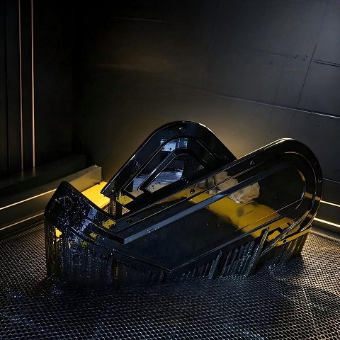 Printing of black resin components.