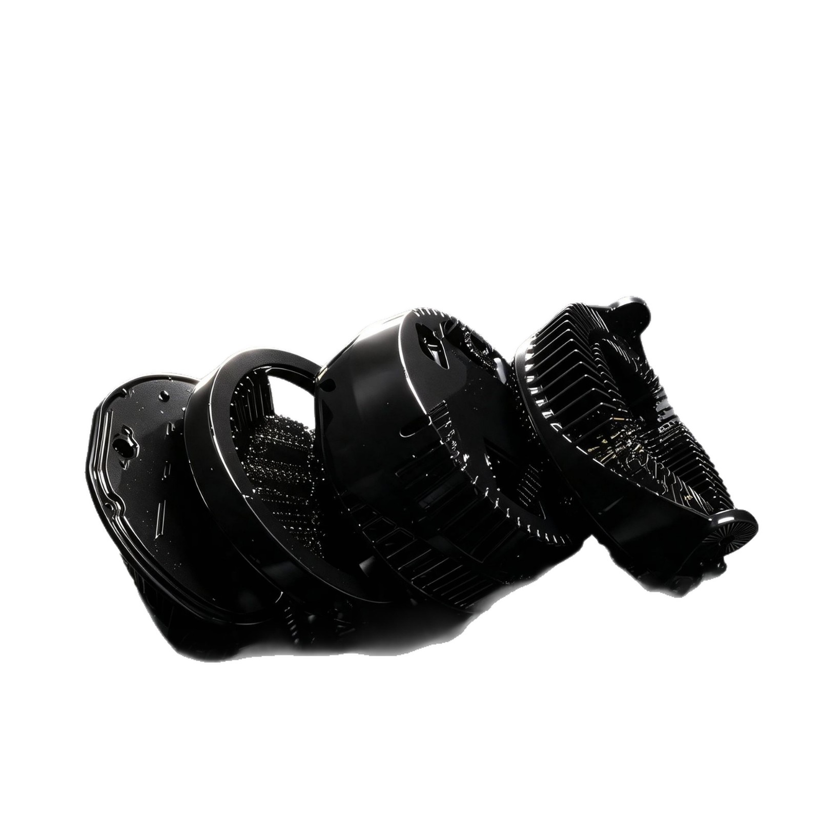 Printing of black resin components.