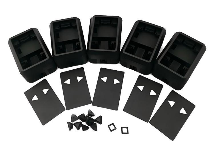 Printing of black resin components.