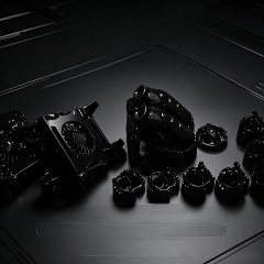 Printing of black resin components.