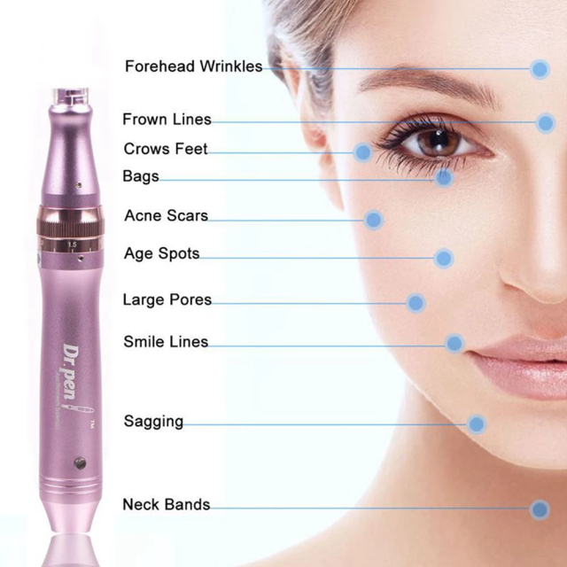 Authentic Dr.Pen M7-C With 2pcs 12Pins needle Electric Professional Microneedle Skin Care Derma Pen Mesotherapy Facial Tools