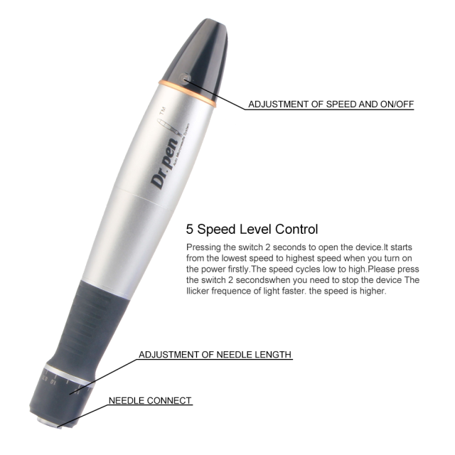 Dr.Pen Ultima A1-C with 2pcs 12pin Needle Cartridges Skin Care Tools Nano 3D Silicon Microneedling Derma Pen Machine Mesotherapy