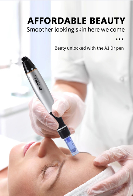 Dr.Pen Ultima A1-C with 2pcs 12pin Needle Cartridges Skin Care Tools Nano 3D Silicon Microneedling Derma Pen Machine Mesotherapy