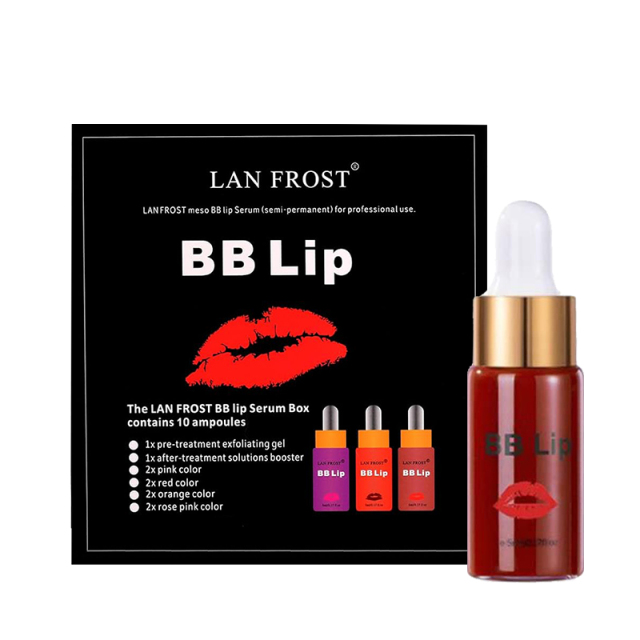 LAN FROST BB Lips Serum Kit Lip Gloss BB Cream Pigment Set for Lip Coloring Moisturizing Plumping