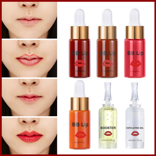 LAN FROST BB Lips Serum Kit Lip Gloss BB Cream Pigment Set for Lip Coloring Moisturizing Plumping