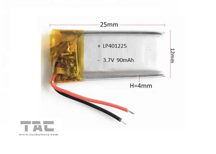 Li ion Polymer Battery For Recording Pen 3.7v 401225 Li-polymer Battery 401225 Rechargeable 