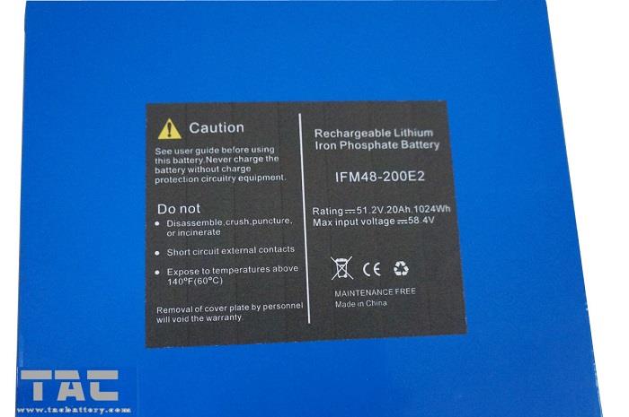 48V Battery Power Pack 20Ah LiFePO4 Electric Bike Battery Pack / 48V Electric Car Batteries High Power