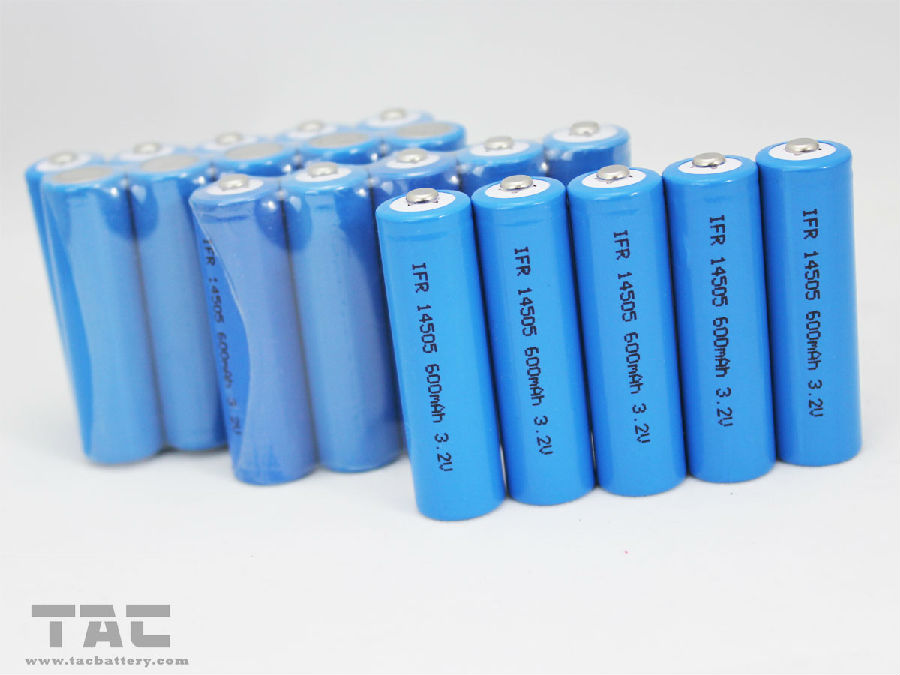 Model IFR14500 3.2V 600MAH OR IFR 14505 3.2V 600MAH Application for solar Led