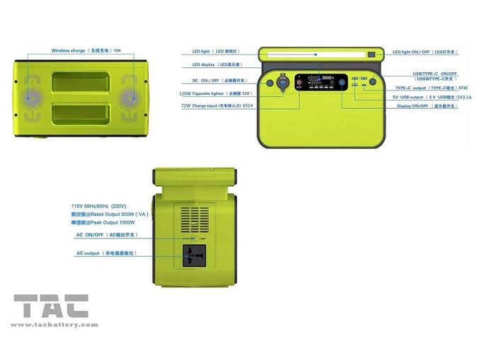 500WH ESS LiFePO4 Battery Packs 19.2V 27AH Or Fo Out Door Electricity Supply