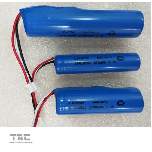 IFR 14500 AA 600mAh 3.2V LiFePO4 Battery Top Type Cell for Solar Light Flashlight