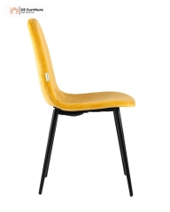 Yellow Velvet Dining Chair
