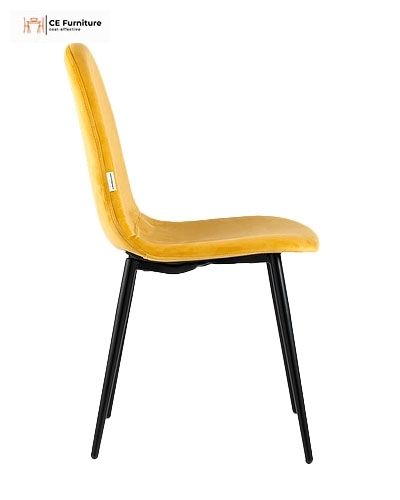 Yellow Velvet Dining Chair