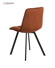 Orange Velvet Dining Chair