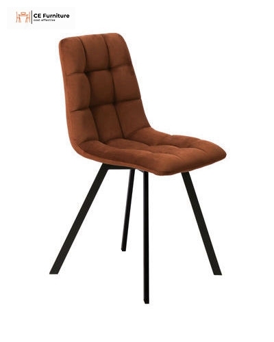Orange Velvet Dining Chair