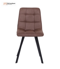 Brown Faux Leather Dining Chair