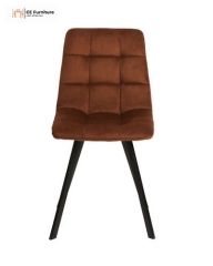 Orange Velvet Dining Chair