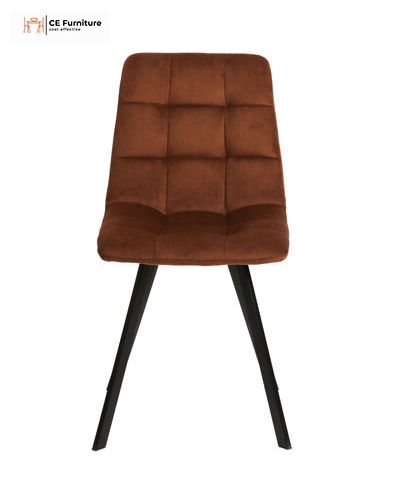 Orange Velvet Dining Chair