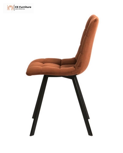 Orange Velvet Dining Chair