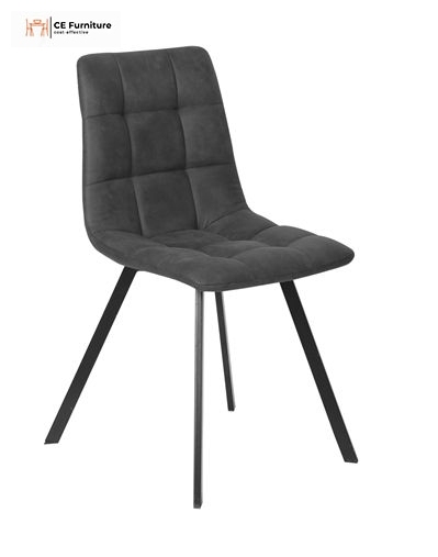 Grey Faux Leather Dining Chair