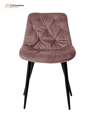 Pink Tufted Velvet Dining Chair