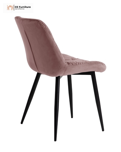 Pink Tufted Velvet Dining Chair