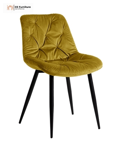 Mustard Velvet Dining Chair