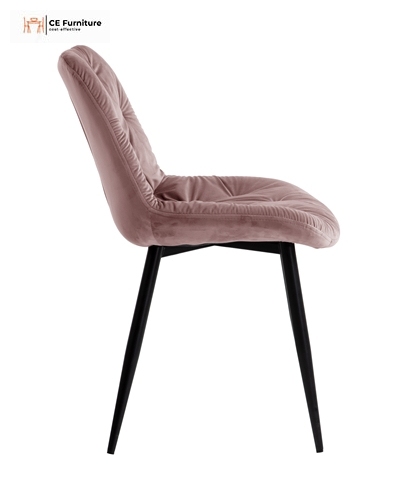 Pink Tufted Velvet Dining Chair
