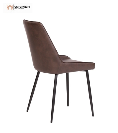 Brown Faux Leather Dining Chair