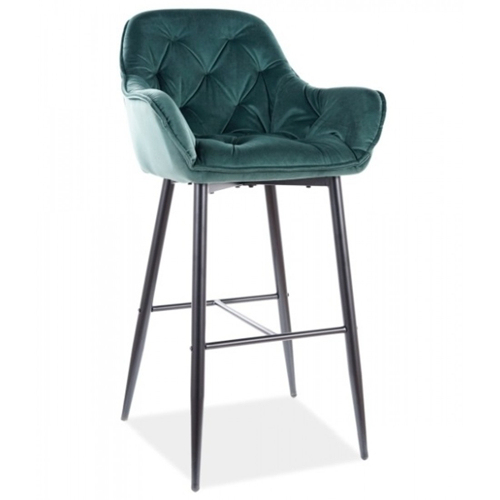 Green Velvet Barstool