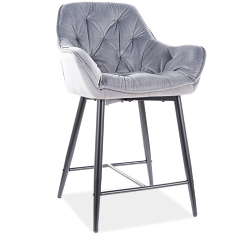 Grey Barstool With Back