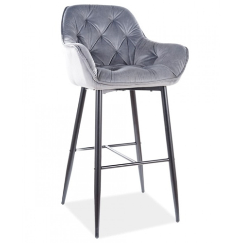 Grey Barstool With Back