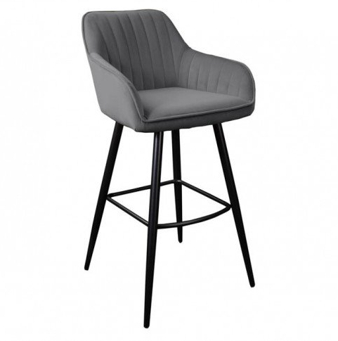 Grey Velvet Bar Stool