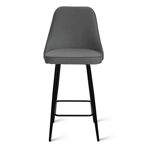 Grey Fabric Bar Stool
