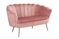 Pink velvet 2 Seater Sofa