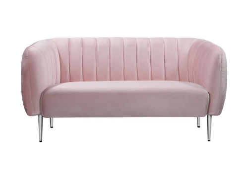 Pink Velvet 2 Seater Sofa