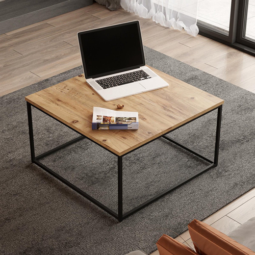 Wood and Metal Coffee Table