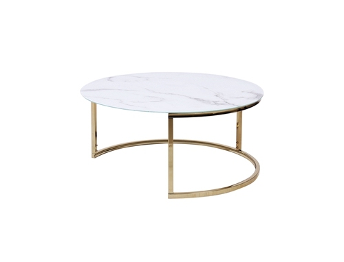 Gold Glass Coffee Table