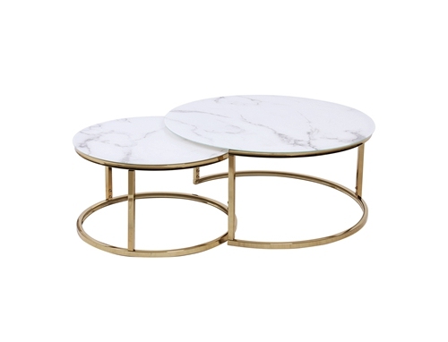 Gold Glass Coffee Table