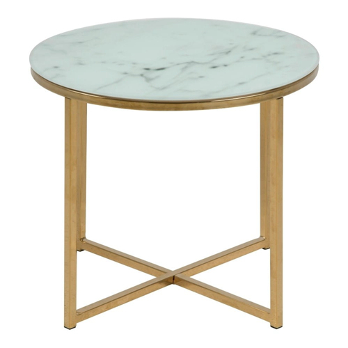 White Marble Side Table
