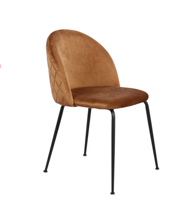 Rust Velvet Dining Chair